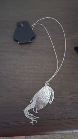 New silver necklace