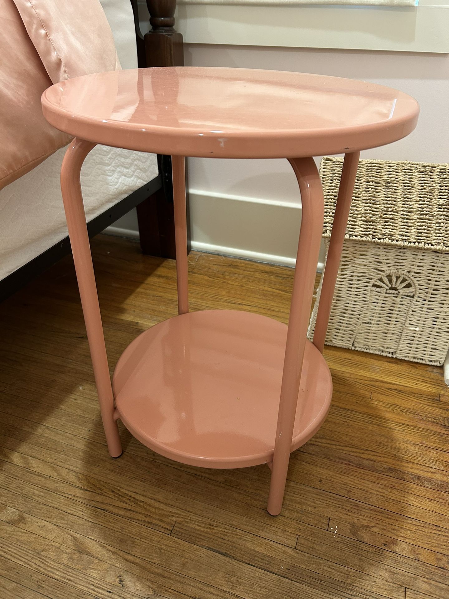 Metal Side Table - Terracota Pink