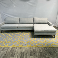 ( Delivery Available ) All Modern Jones Light Gray Sectional Couch