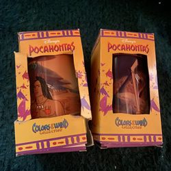 Vintage Burger King Pocahontas Cups With Make Characters 