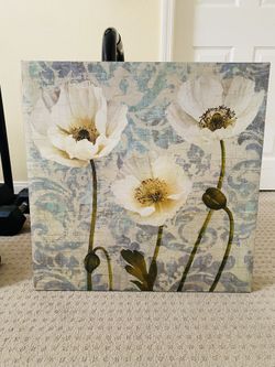 Home Decor | White Flower Portrait | See Description for Details…