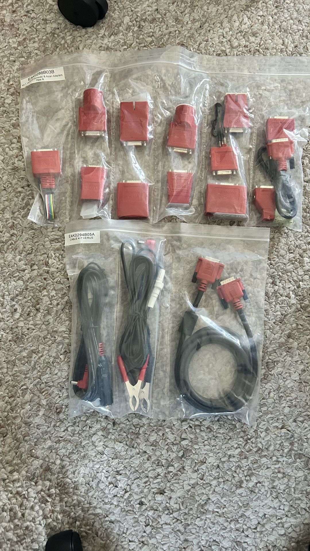 Snap On EAK0288B03B EAK0294B05A Solis Pro/Verus Adapter & Cable Kit-New