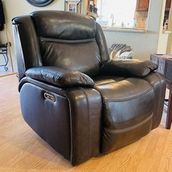 Leather reclining chair