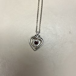 Ruby Heart Necklace