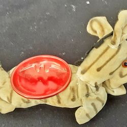 MCM Stuffed Animal ZEBRA Anodized Aluminum Bean Bag Ashtray Made In JAPAN