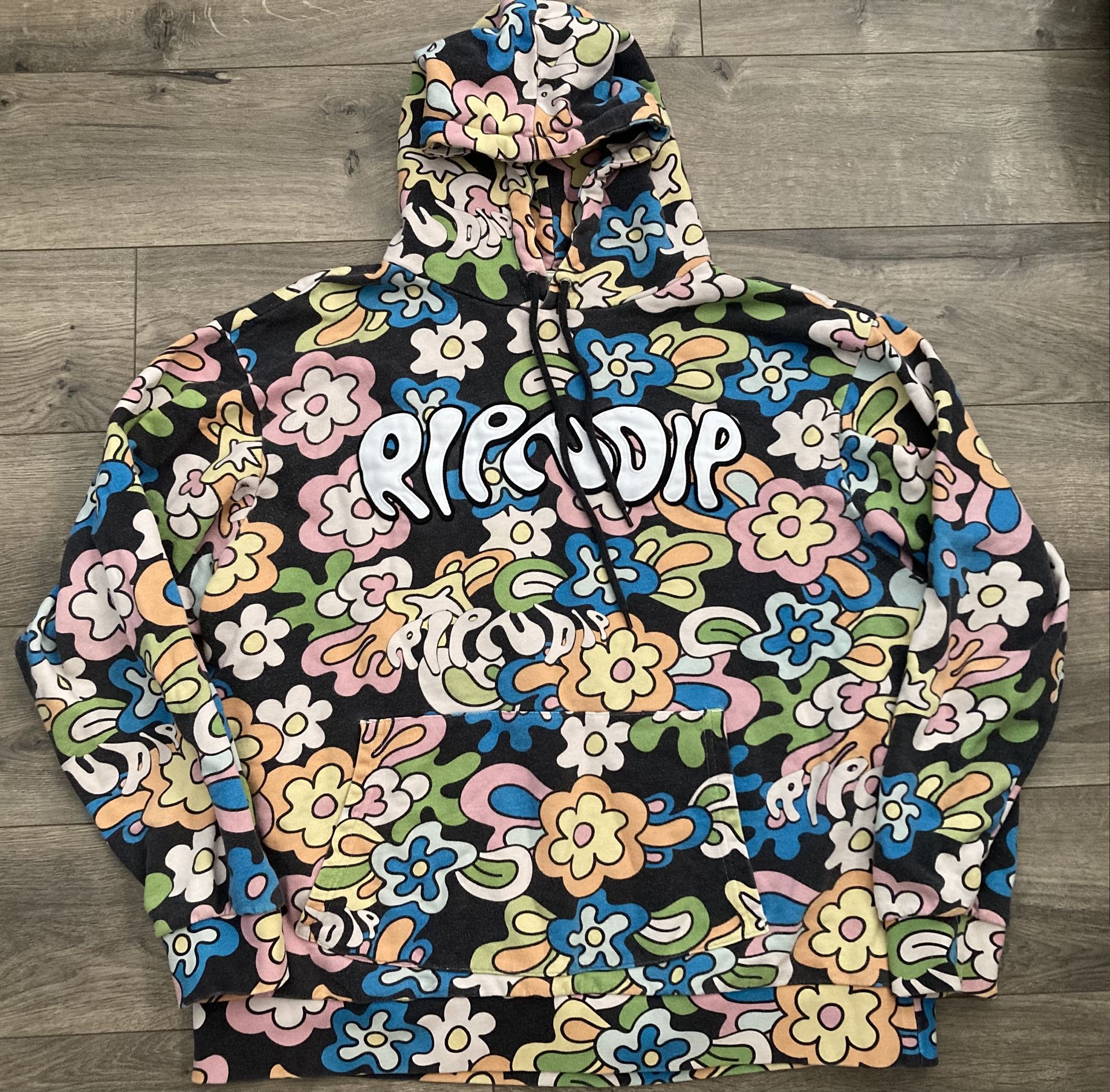 Rip N Dip Hoodie Flower Child XL Murakami Bape Streetwear Sweater Graphic