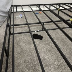 King Size Metallic Platform Bed Frame 