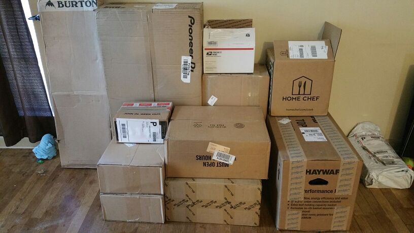Cajas de cartón.