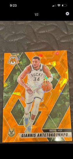 Mosaic Basketball Giannis Antetokounmpo #13/49 Milwaukee Bucks Orange Prizm