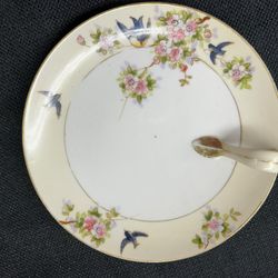 Antique Noritake Plate With Hand Painted “Songbirds”/1920’s/Made In Japan