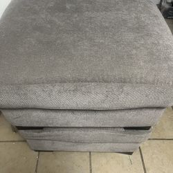 Light to dark grey ottoman