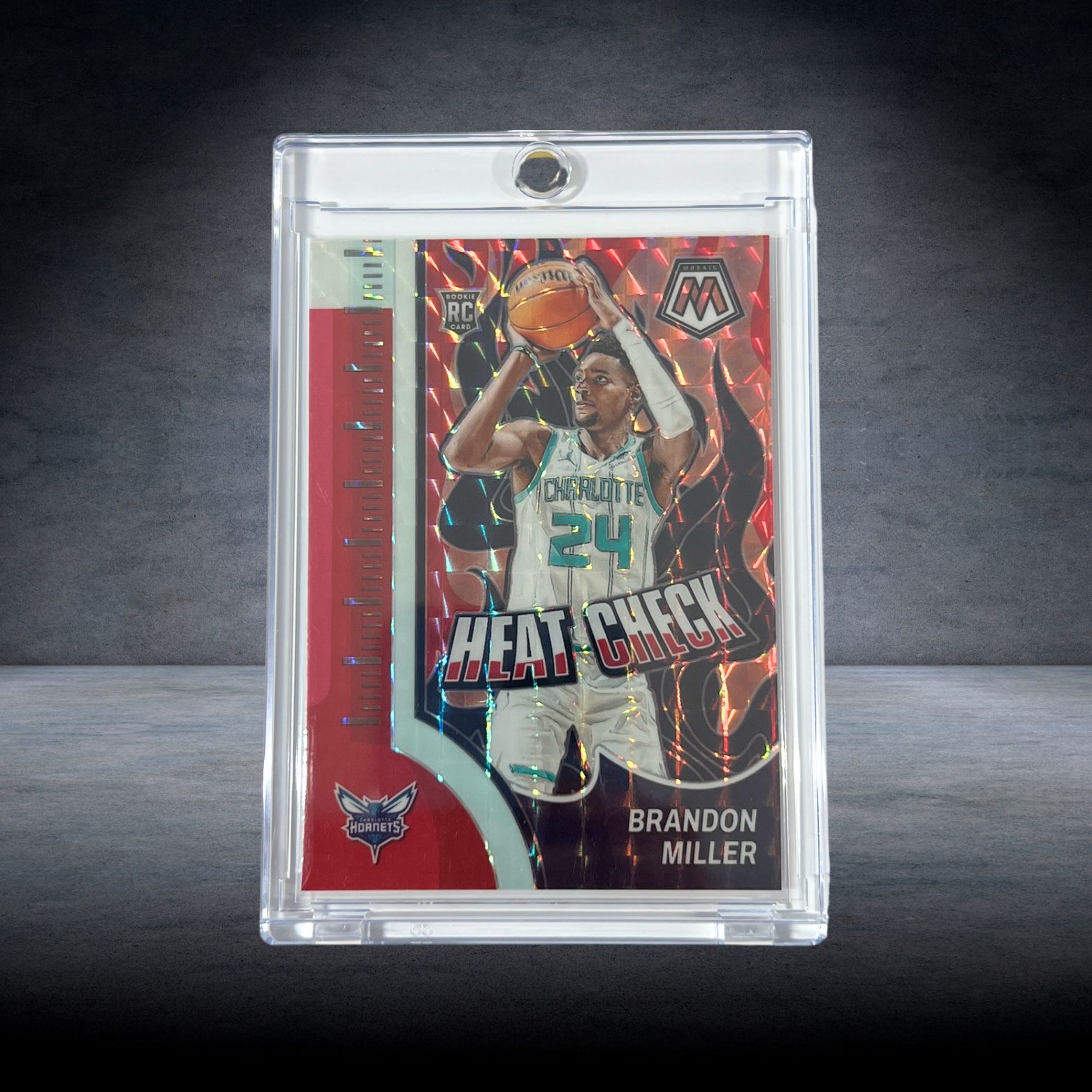 2023-24 Panini Mosaic Brandon Miller Rookie Heat Check Prizm Hornets RC SSP