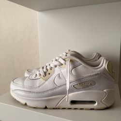 Kids Nike Air Max Shoes - White/Beige