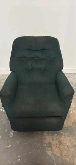 Dark Green Fabric Recliner Chair