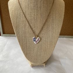 Artisan crafted ceramic heart with Jennifer and Hersey kiss