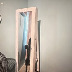 Swivel Mirror Jewelry Storage 