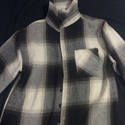 Tan & Black Long sleeve Cardigan Button Up