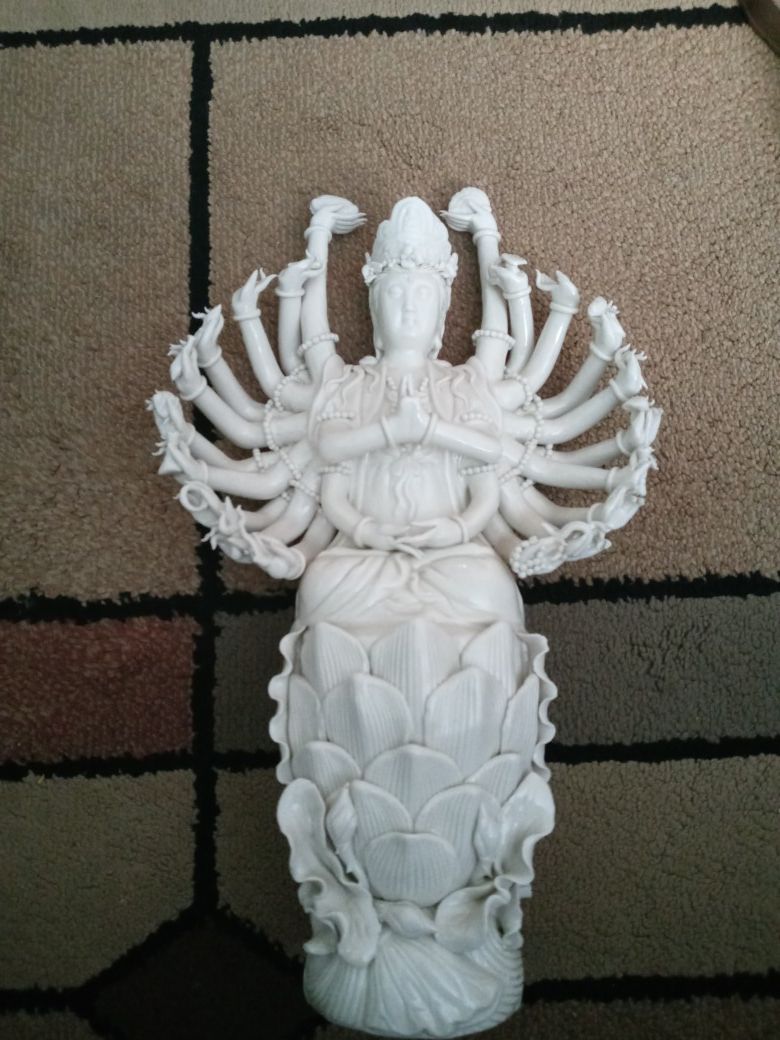 Durga Large White 14" Statue