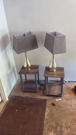 End tables with lamps