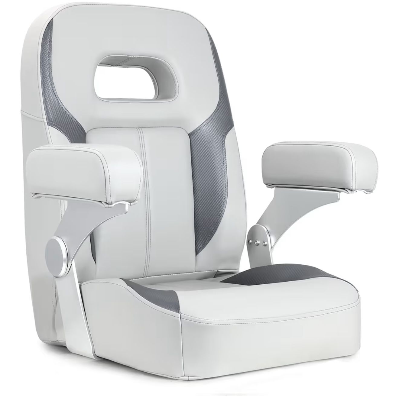 NEW-Premium Reclining Pontoon Low/High Back Captain's Chair Boat Bucket Seat with Armrest