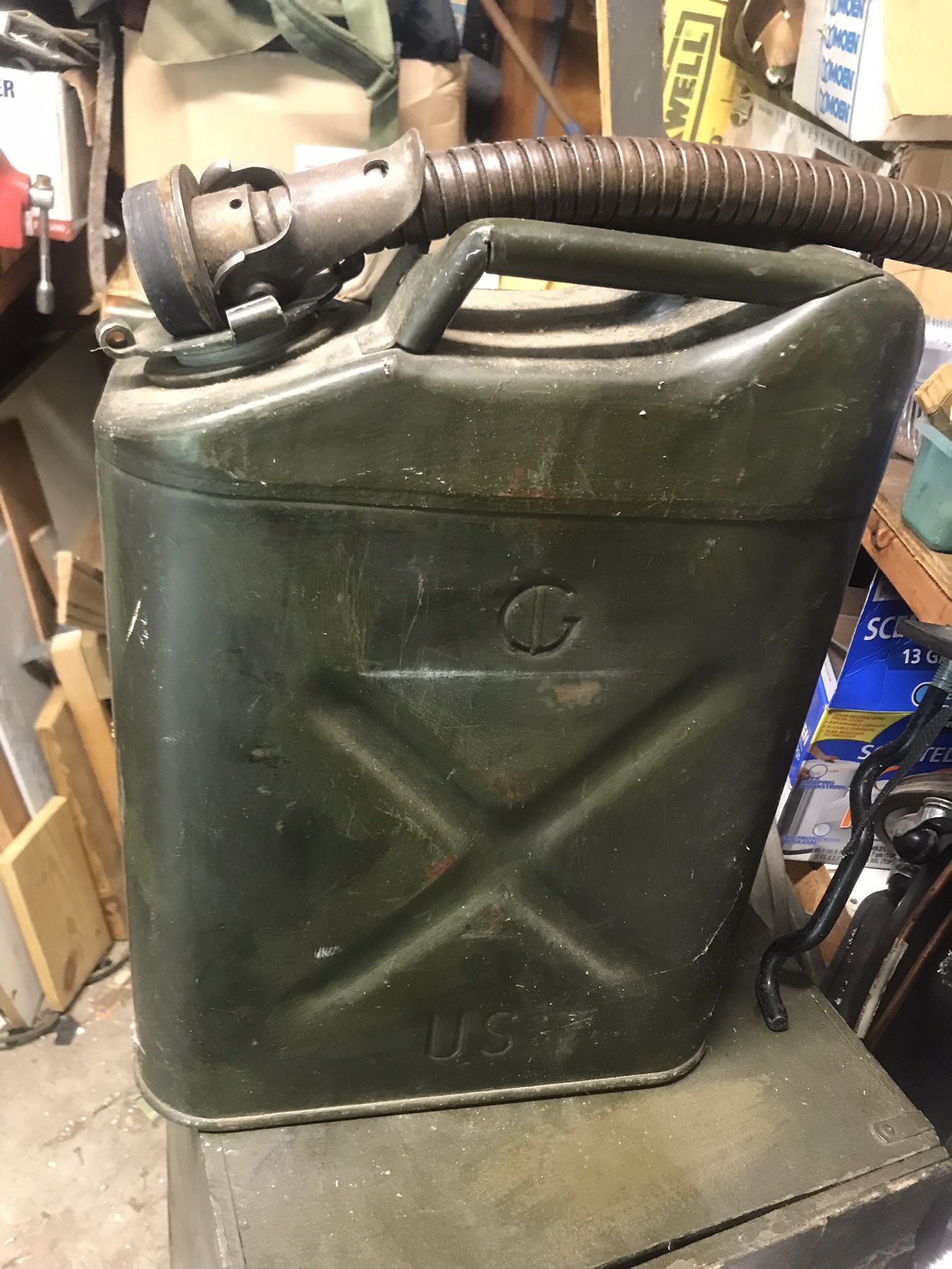 1969 5gal. Gas Can With Spout, USMC Stamped
