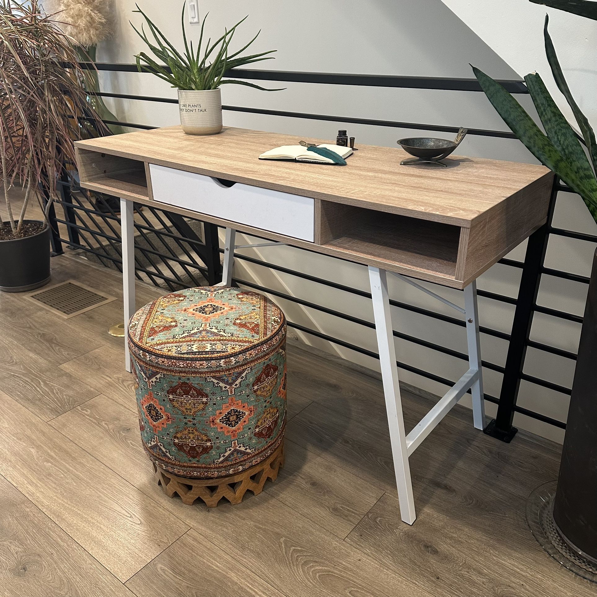Desk with Drawer and Storage