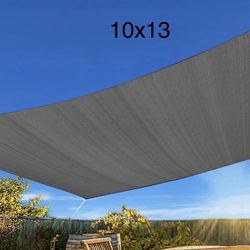 Square Sun Shade Sail 10 x 13 UV Block Shade Sails for Outdoor Patio Garden Backyard,