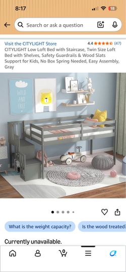 Kids bed with stairs