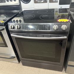 30” SAMSUNG 5 BURNER ELECTRIC GLASS TOP STOVE 