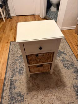 Vintage White Santa Cruz Side Table