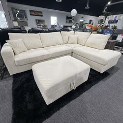 Sectional With Ottoman 