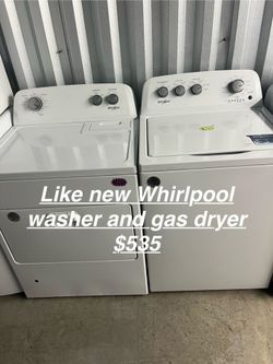 Like New Whirlpool Washer And Gas Dryer