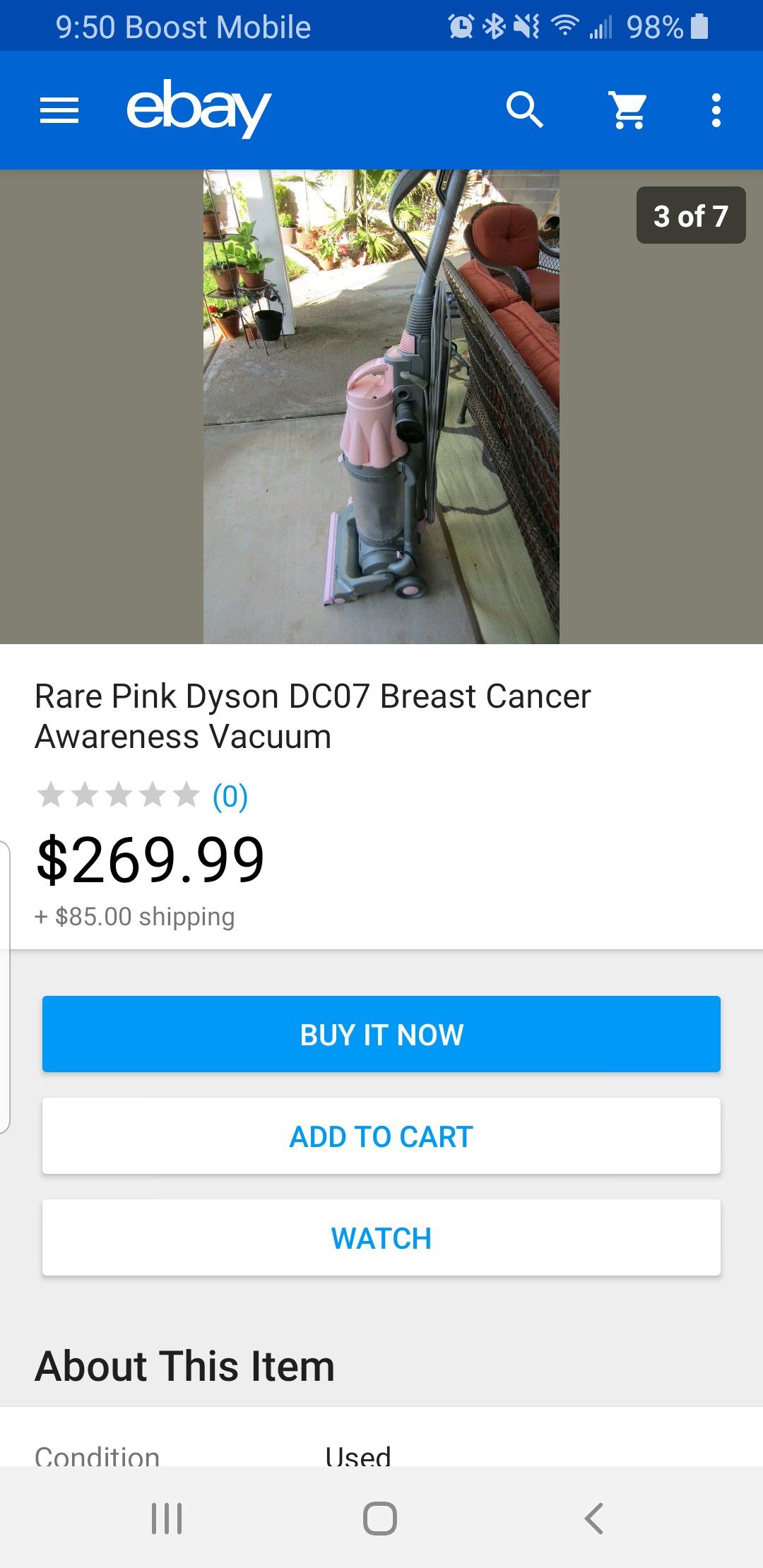 dyson rare pink vacuum