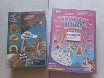 Kids Creative & Sensory Play Bundle - Brand New (Waterplay Sand + Shrink Fun)
