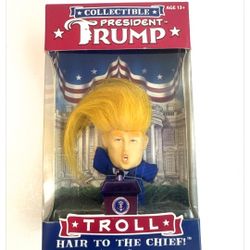President Donald Trump Collectible Troll Doll "Hair To The Chief!" *NIB*