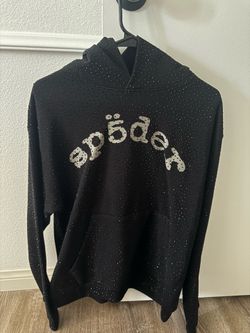 Black Rhinestone Spider Hoodie