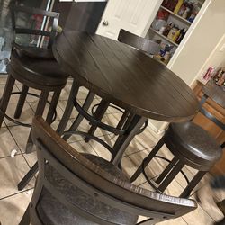 High table and chairs