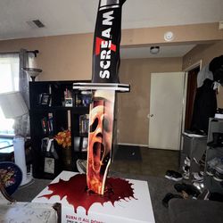Scream 7 Ghostface movie theater standee