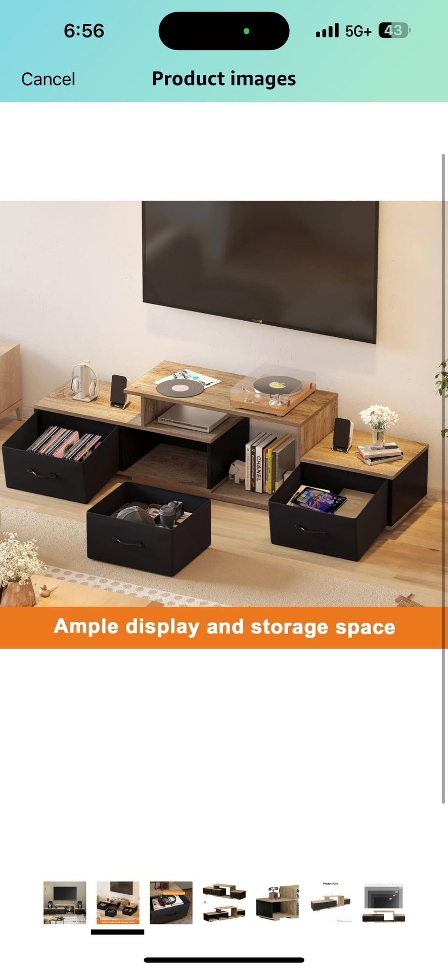 Black TV Stand for 32/55/65/70 inch TV, Entertainment Center for Video Gaming, Modern Television Stands with Storage Drawers, Media Center for Living