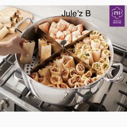 Princess House.  Olla De 32 Qts Con Parrilla Y Divisores Nueva En Su Caja 