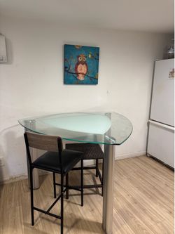 Tall Glass Table