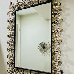 Decorative mirror with matching wall art