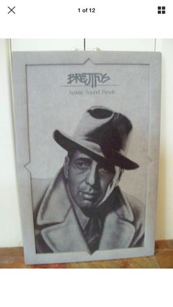 RON BREJTFUS HUMPHREY BOGART 1970s ? MID CENTURY FELT TEXTILE SOUND PANEL ART