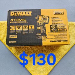 $130 20-Volt Dewalt 3/8" Impact Wrench 450 ft-lbs Breakaway torque (Tool-Only)