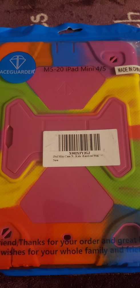 iPad Mini 5 Case 2019 - iPad Mini 4 Case Military Grade Silicone Shockproof Protective Cover for Kids iPad Mini 5th/ 4th Generation 7.9 Inch 2015 - W/