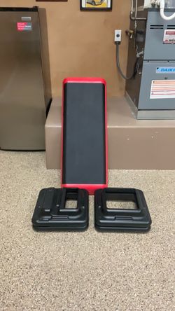 The Original “The Step” Red and Black Step/Sit-Up Ab Bench