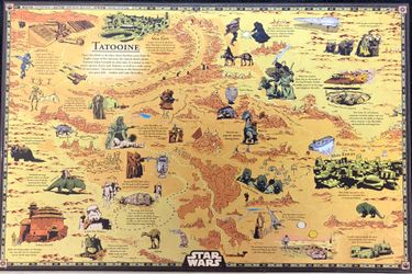 Tatooine Map Picture Frame