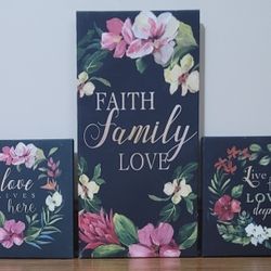 Set of 3 Frames With Scriptures 