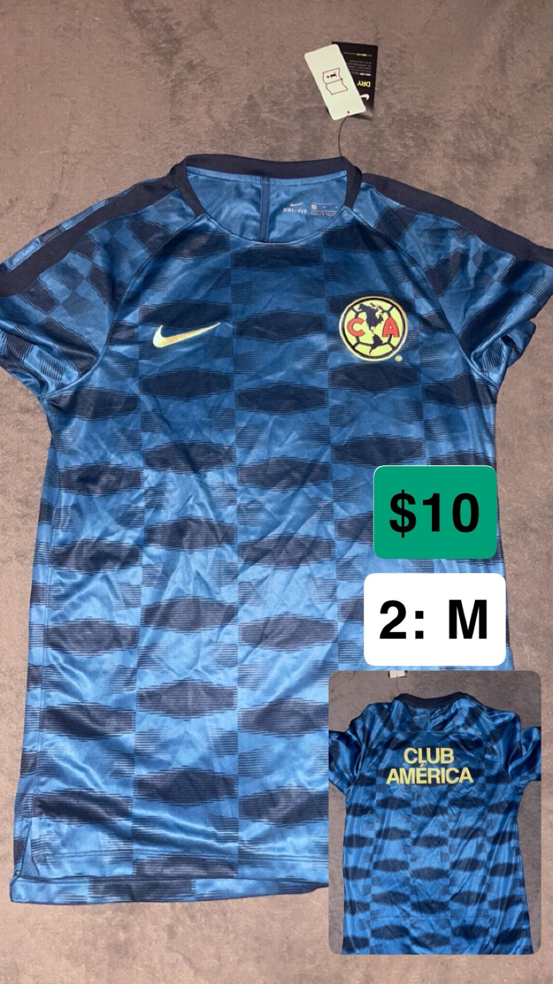 Blue and Black Nike Club America Jersey