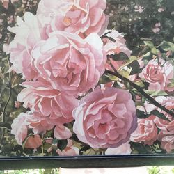 Framed Art Print Pink Roses   Price Reduced